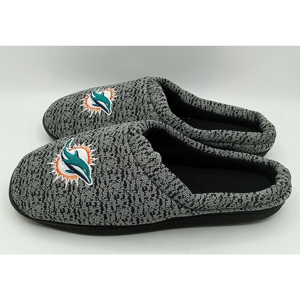 Miami Dolphins NFL Logo Knit Slippers Men's XL Size 13-14 - Picture 3 of 9